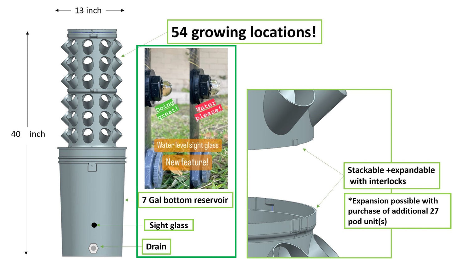 54 pod Aeroponic garden system